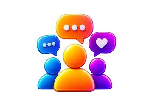 People with chat bubbles